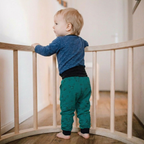 Hose smaragd Fuchs, Merinowolle & Seide (bio/GOTS)