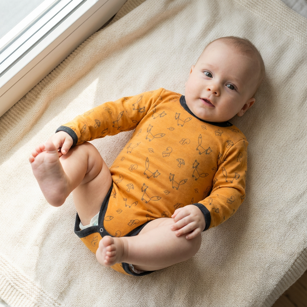 Body sonnengelb Fuchs, Merinowolle & Seide (bio/GOTS)