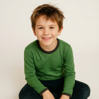 Shirt forest green salamander, merino wool &amp; silk (organic/GOTS)