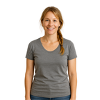 Women's T-shirt emerald, merino wool &amp; silk (organic/GOTS)