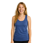 Damen Tank Top royal blau NEU, Merinowolle & Seide (bio/GOTS)