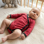 Wrap body raspberry kid, merino wool &amp; silk (organic/GOTS)