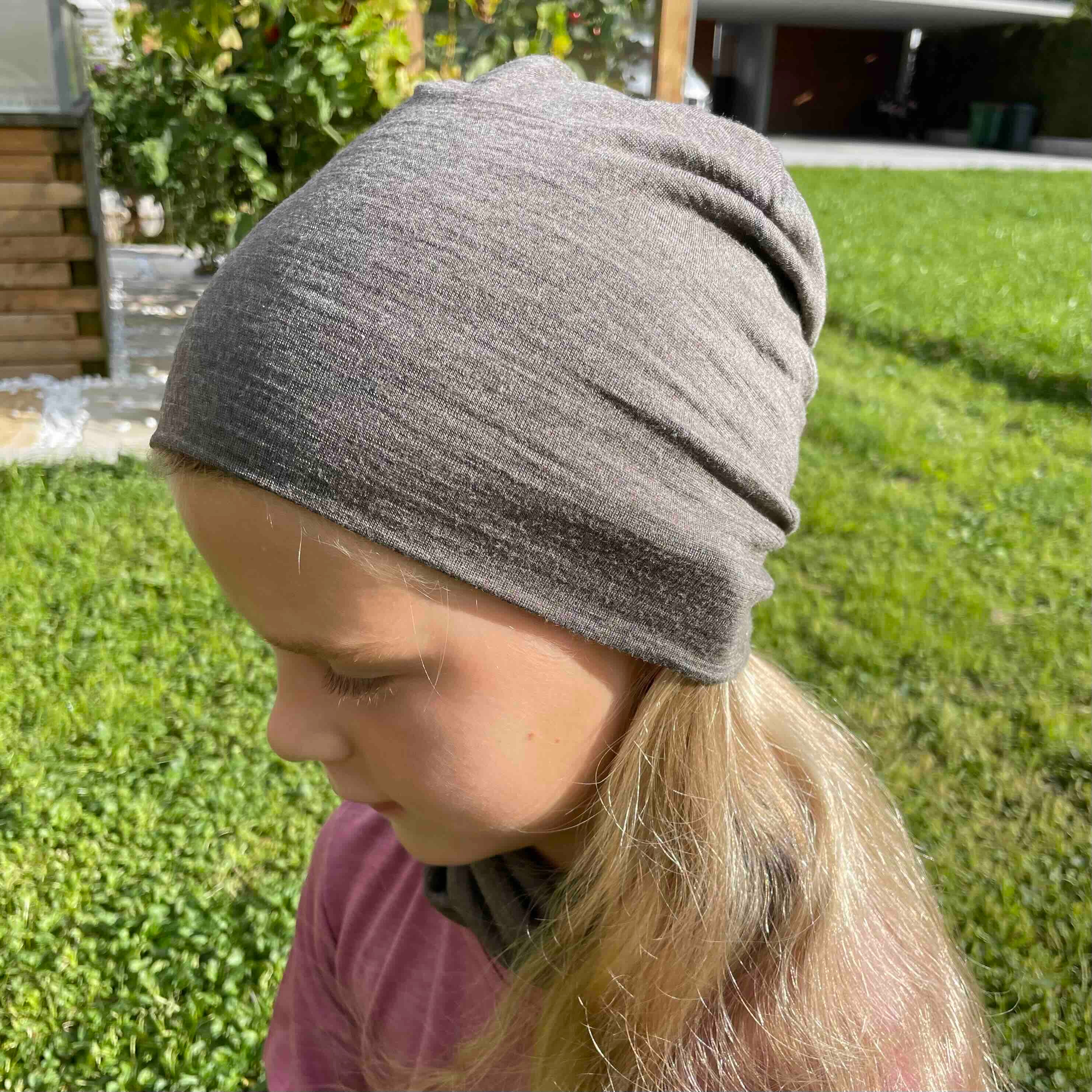 Bonnet rose, merino wool &amp; silk (organic/GOTS)