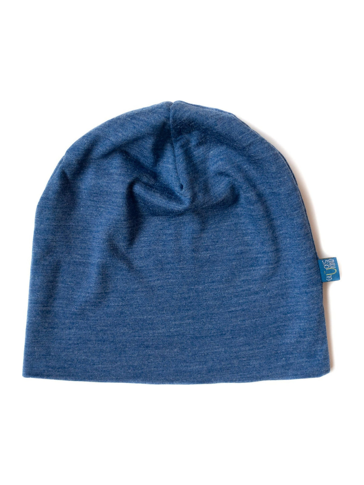Glückskind Haube Damen/Herren royal blau aus Merinowolle und Seide (bio/GOTS) - by heywool, Freisteller #ay