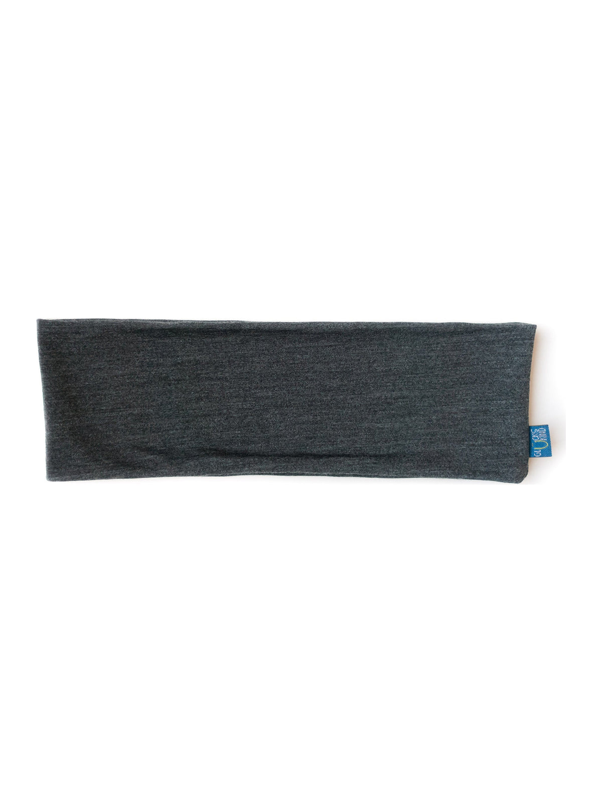 Glückskind Stirnband anthrazit aus Merinowolle und Seide (bio/GOTS) - by heywool, Freisteller #ay