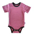 Body rosé kurzarm, Merinowolle & Seide (bio/GOTS) - Glückskind - Body - 74-80