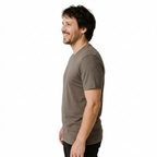 T-Shirt Herren muskat braun Merinowolle & Seide