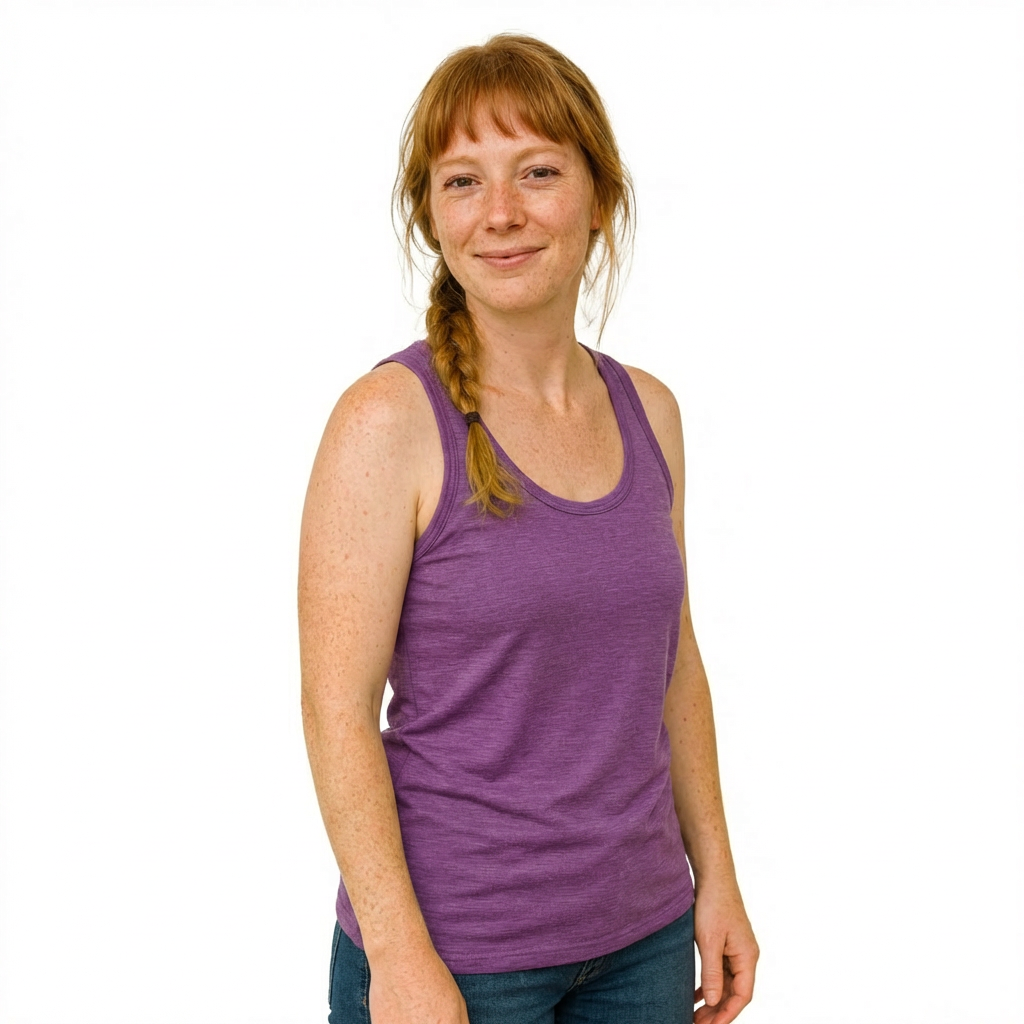 Damen Tank Top brombeere neu, Merinowolle & Tencel