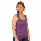 Damen Tank Top brombeere neu, Merinowolle & Tencel