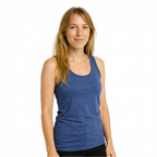 Damen Tank Top royal blau NEU, Merinowolle & Seide (bio/GOTS)