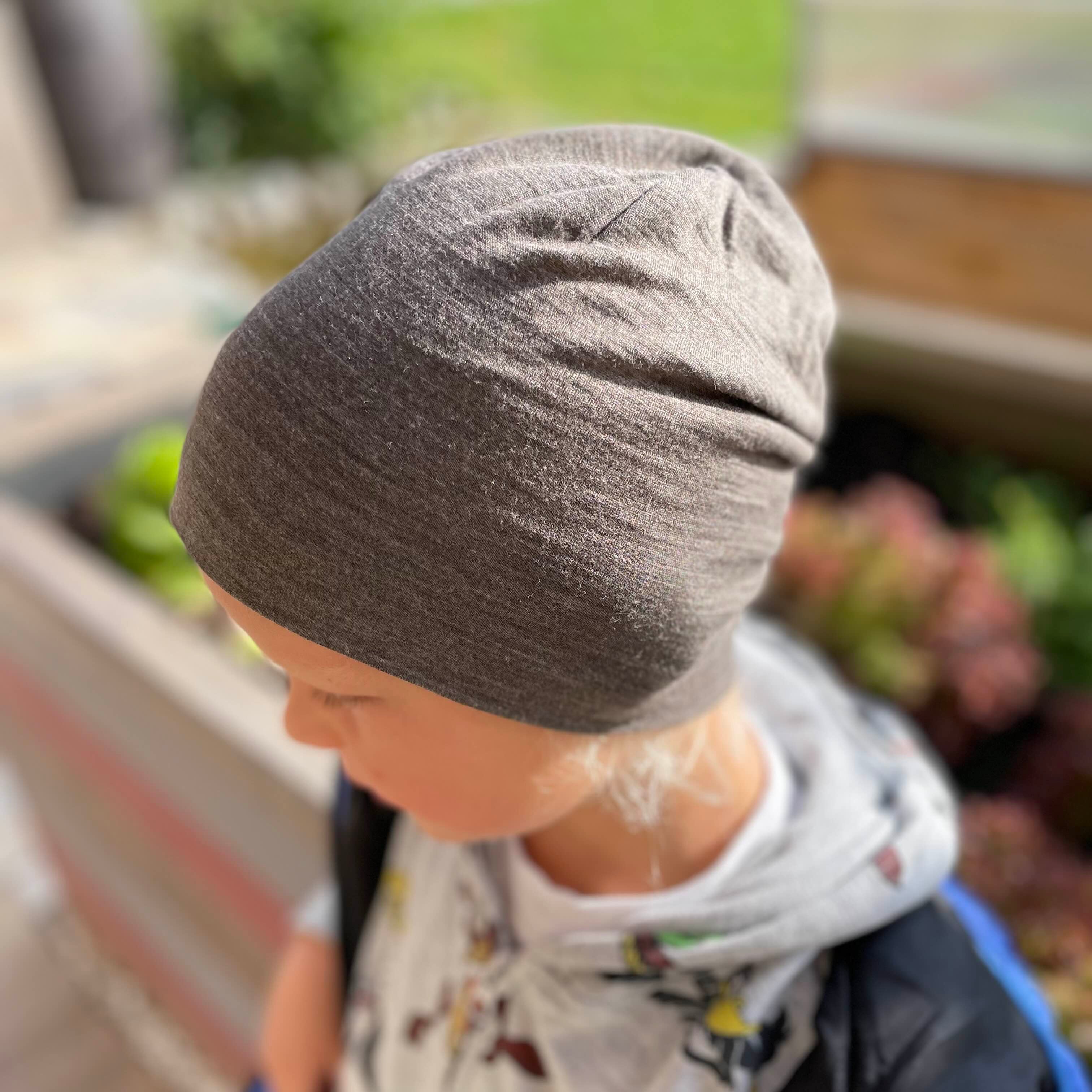 Bonnet rose, merino wool &amp; silk (organic/GOTS)