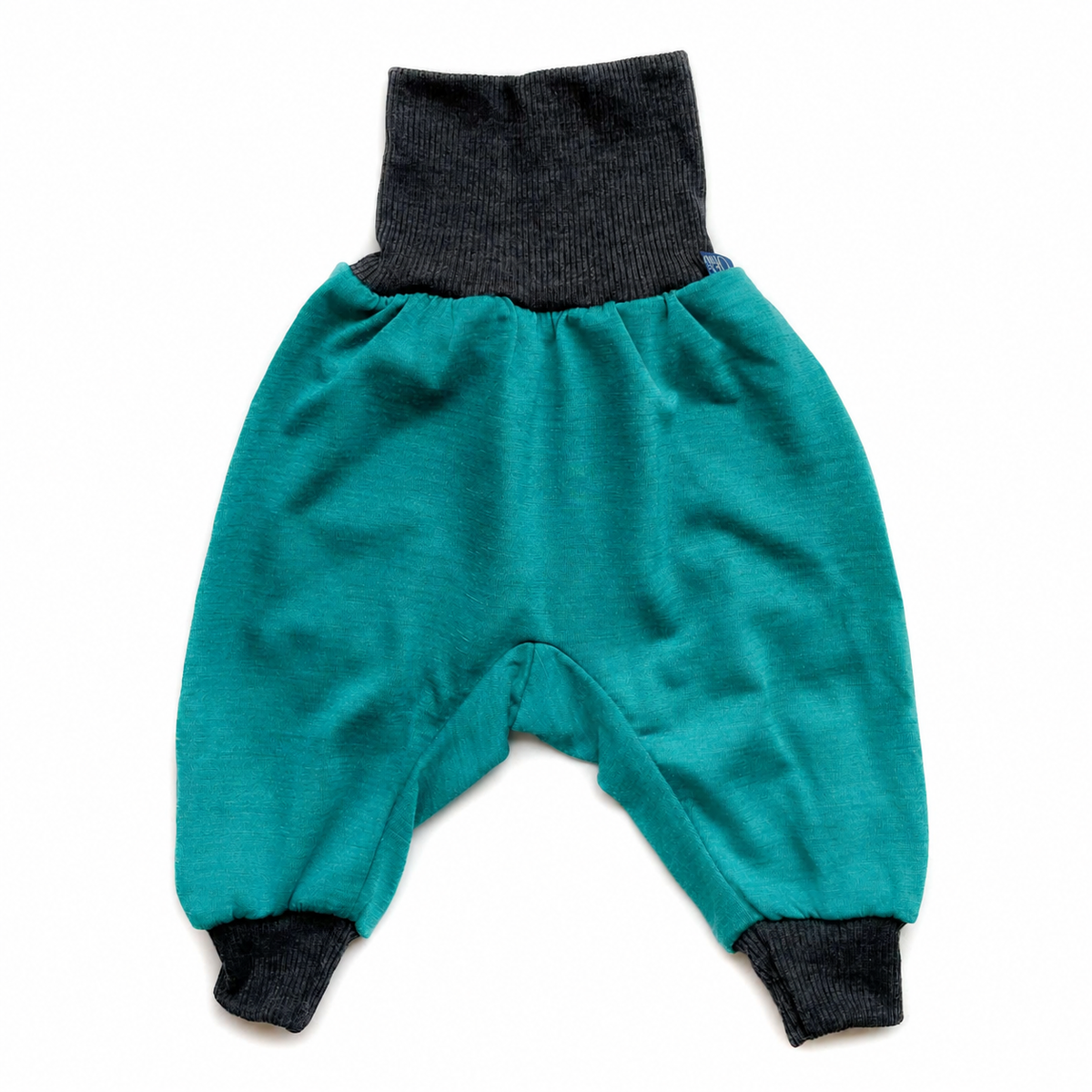 Hose smaragd uni Merinowolle & Seide (bio/GOTS)