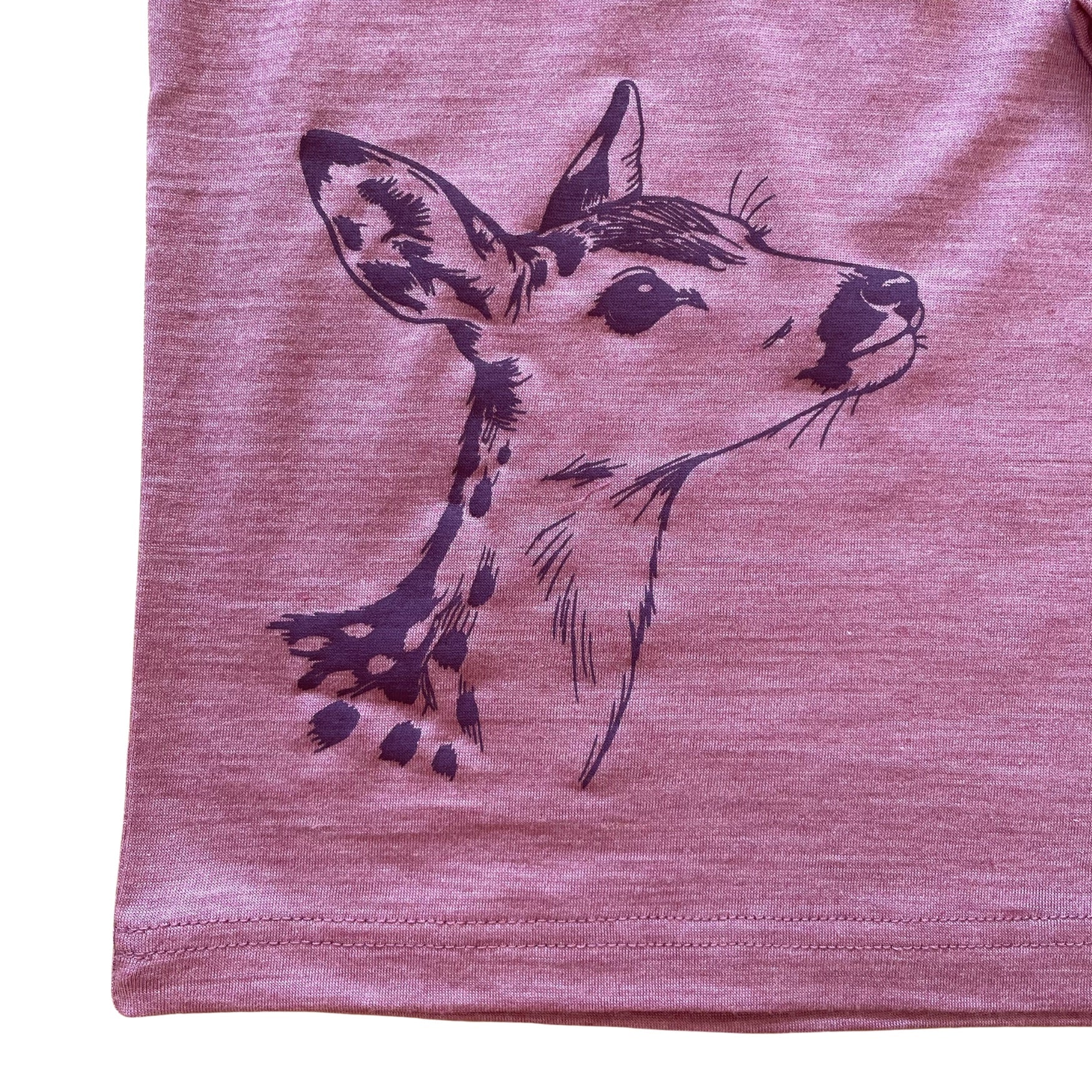 T-shirt plum with butterfly, merino wool &amp; silk (organic/GOTS)