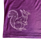 T-shirt plum with butterfly, merino wool &amp; silk (organic/GOTS)