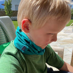 Loop smaragd Kinder, Merinowolle & Seide (bio/GOTS) - smaragd uni