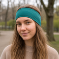 Headband plum, merino wool &amp; silk (organic/GOTS)