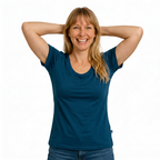 Damen T-Shirt petrol, 100% Tencel