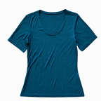 Damen T-Shirt petrol, 100% Tencel