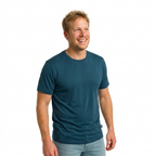 T-Shirt Herren petrol, 100% Tencel