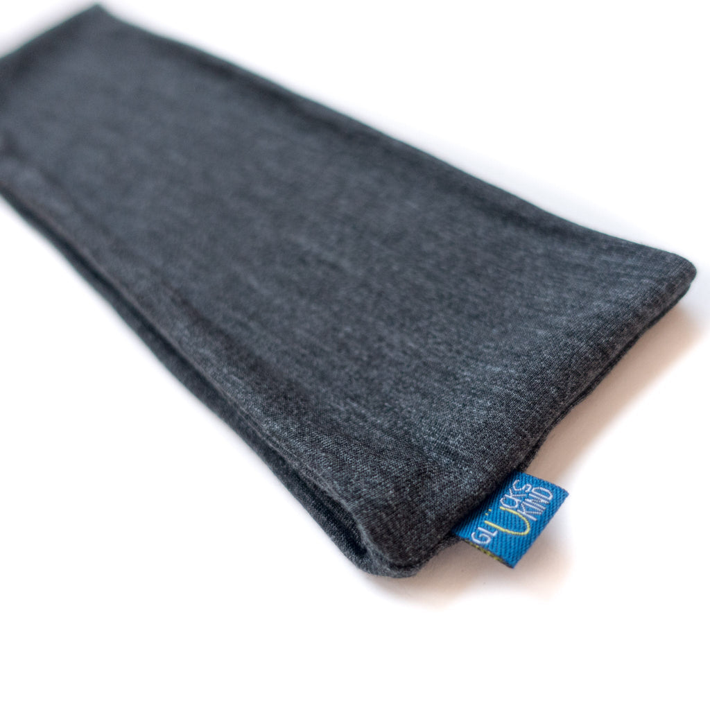 Stirnband anthrazit, Merinowolle & Seide (bio/GOTS)