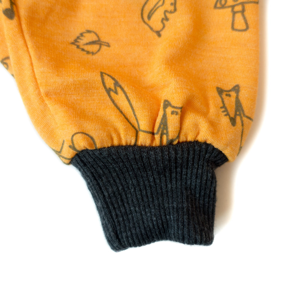 Hose sonnengelb Fuchs, Merinowolle & Seide (bio/GOTS) - Glückskind - Hose - 50-56