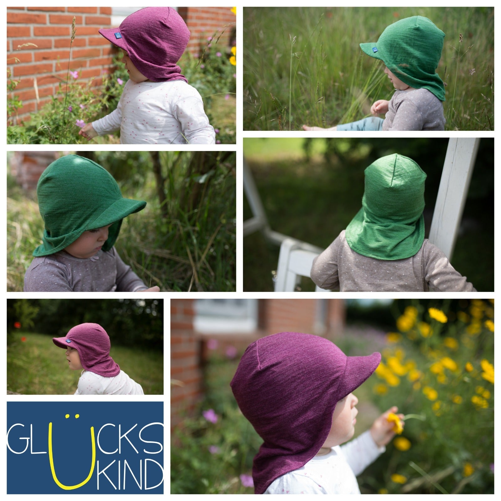 Sommerkappe royal blau, Merinowolle & Seide (bio/GOTS) - Glückskind - Sommerkappe - S (bis 41cm KU)