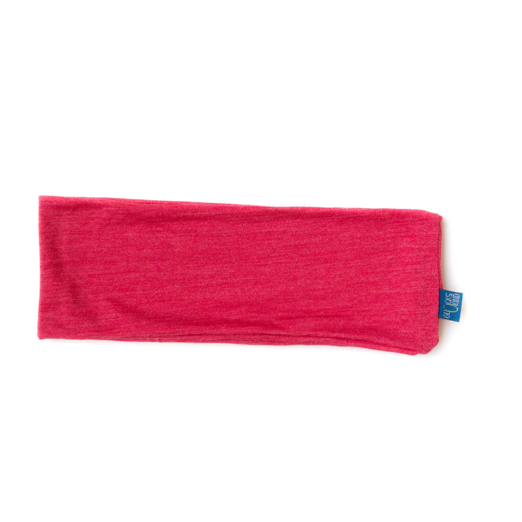 Stirnband himbeere, Merinowolle & Seide (bio/GOTS) - Glückskind - Stirnband - S